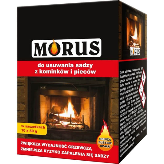 Soluție curățare coș de fum Morus B-1378, 10x50 g, îndepărtare funingine și gudron