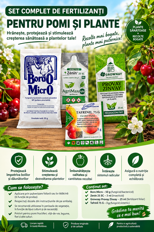 Set Complect de fertilizanți pentru Pomi și Plante