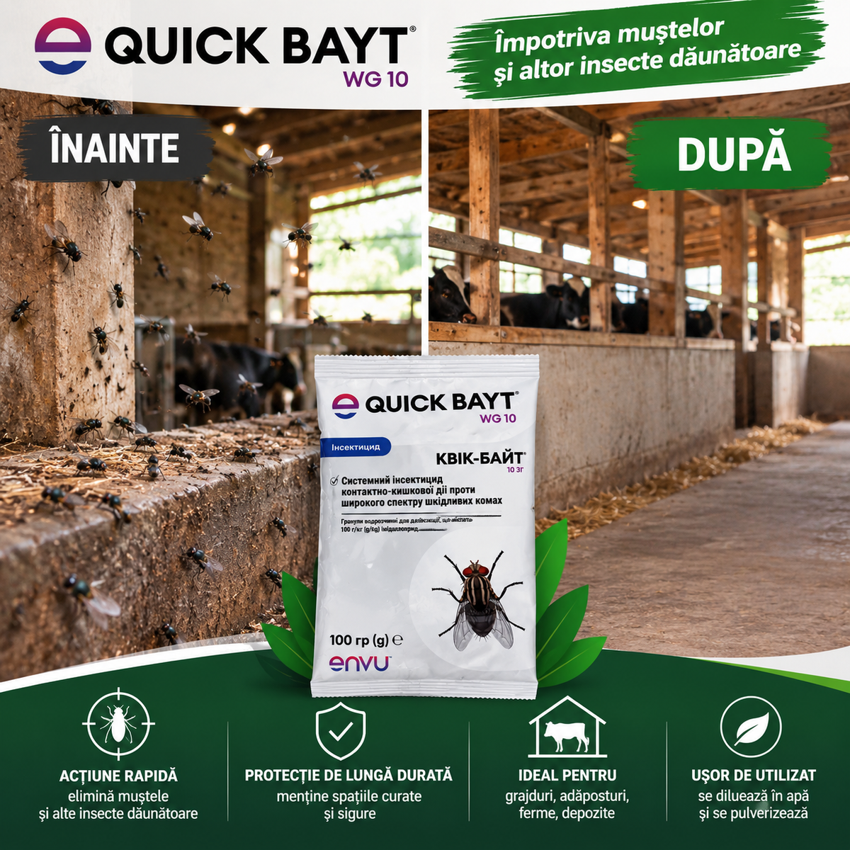 🪰 QUICK-BAYT WG 10 – Mod de utilizare